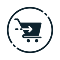 Design Illustration graphic of checkouts icon with glyph style. Suitable for UI, mobile design, web design, etc. Transparent Background. png