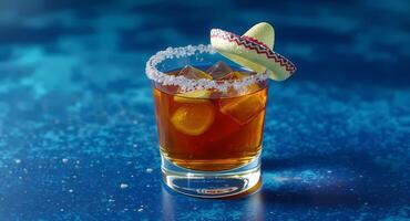 A drink with a sombrero on top photo