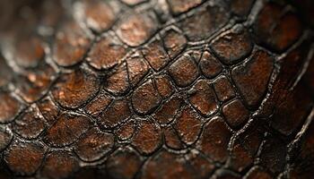 A close up view displaying detailed brown textured scales photo