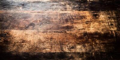 Dark Brown Wooden Texture Background Old Rustic Wood Grain Surface photo