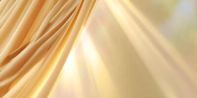 Beige Drape Fabric with Light Rays Background Image photo