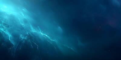 Abstract Blue Nebula Cosmic Space Background Glowing Stars photo
