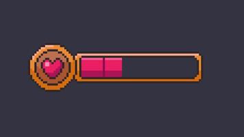 Pixel art game bar health. animation 8 bit suitable for games or apps video