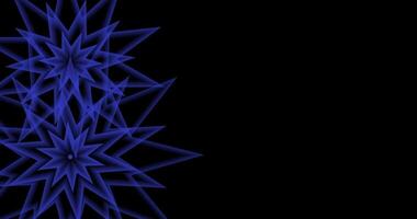 Abstract motion background from random moving flowers, seamless loop animation video