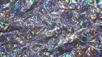 Vivid Holographic Foil Texture Background with Swirling Psychedelic Light Patterns video