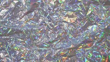 Hypnotic Holographic Foil Background with Psychedelic Light Reflections and Iridescent Glow video