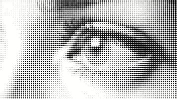 Dynamic Halftone Eye Pattern Animation Loop video