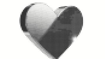 Rotating Halftone Heart Shape Animation Loop video