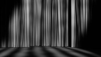 3D rendering of empty scene for product background with grey curtains video