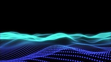 Smooth Tech Wave Background with Alpha Channel. Futuristic Abstract Animation video