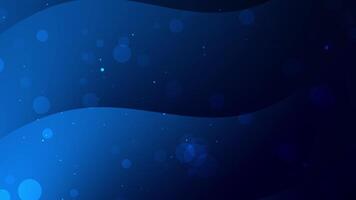 Dark blue animation with flowing curves and bokeh effects. A modern and dynamic background loop with subtle sparkle video