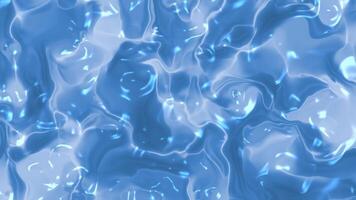 blue liquid surface animation with glossy reflections and flowing motion. Perfect for water-themed visuals, tech overlays, or modern design backgrounds video