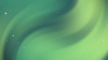 Green background with flowing waves, light particles, and subtle texture. A calming and organic background loop with gentle sparkle video