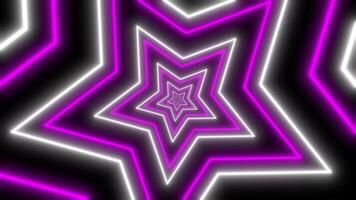 Neon star background animation loop video