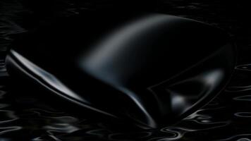 Black Rounded Cube, Floating Background, Elegant Template, Liquid Metal, Colors, Reflection video