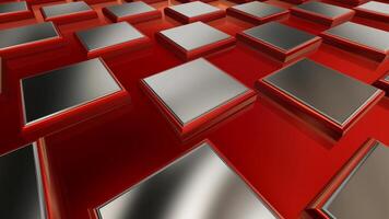 Silver and Red Rounded Plates, Elegant Template, Business Background, Colors, Reflection, Exclusive video