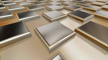Silver and Light Yellow Rounded Plates, Elegant Template, Business Background, Colors, Reflection, Exclusive video