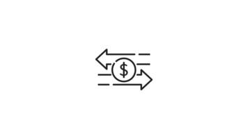 Cash flow line animation. Cash flow animation ideal for financial concepts, money transfer, economics, and presentations on investing or budget management, versatile design. Motion graphic video