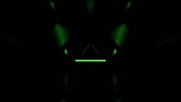 verde e Rosa misterioso piscando sci fi corredor fundo vj ciclo dentro 4k video