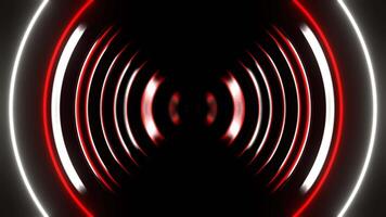 Red and White Gradual Neon Radar Glow Background VJ Loop in 4K video