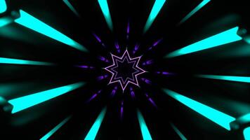 Turquoise and Purple Pulse Neon Arcade in Endless Flow Background VJ Loop in 4K video