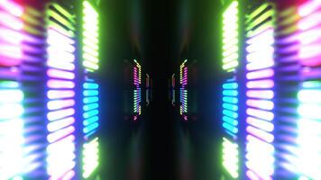Multicolor Endless Tunnel with Neon Equalizer Background VJ Loop in 4K video