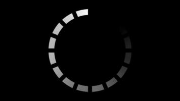 Loading circle animation. Round loading animation. White gradient dotted round loading. Loading animation. Transparent background with alpha. video