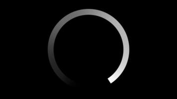 Loading circle animation. Round loading animation. White gradient dotted round loading. Loading animation. Transparent background with alpha, video