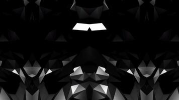 Abstract Low-Poly Geometric Background in Black and White video