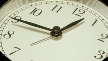 A close up of a clock time lapse video