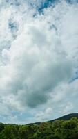 A view of a cloudy sky with a few clouds video