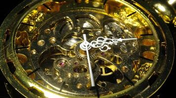 Time lapse of a vintage clock time passing over a day to night. video
