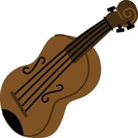 Cartoon Violin with Strings vector
