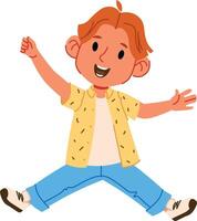 Joyful Child Jumping vector