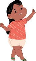 Joyful Child Dancing vector