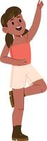 Joyful Girl in Dance Pose vector