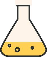 Laboratory Flask with Bubbles vector