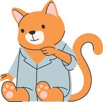 Cat in Suit with Playful Pose vector
