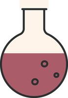 Laboratory Flask with Liquid vector