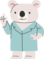Bear in a Suit with Gesture vector