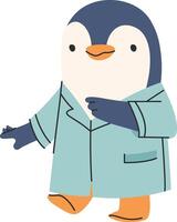 Penguin in a Lab Coat vector