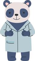 Panda in Lab Coat vector