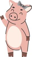 Happy Piglet Cartoon Character vector