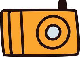 Retro Camera Hand Drawn vector
