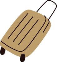 Rolling Suitcase with Handle Element vector