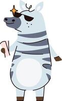 Cool Zebra with Sunglasses vector