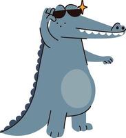 Cool Crocodile with Sunglasses vector
