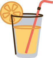 Refreshing Drink with Lemon Slice vector
