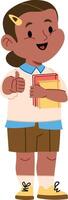 Smiling Student Giving Thumbs Up vector