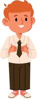 Happy Boy in Formal Attire vector